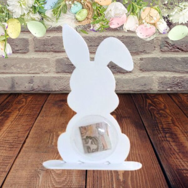 Easter Bunny Treat Holders, Easter Bunny Acrylic Blanks With Money Holder Shaker Dome - Image 2