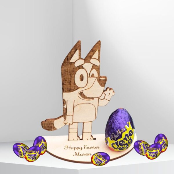 Wooden Bluey Creme Egg Holder