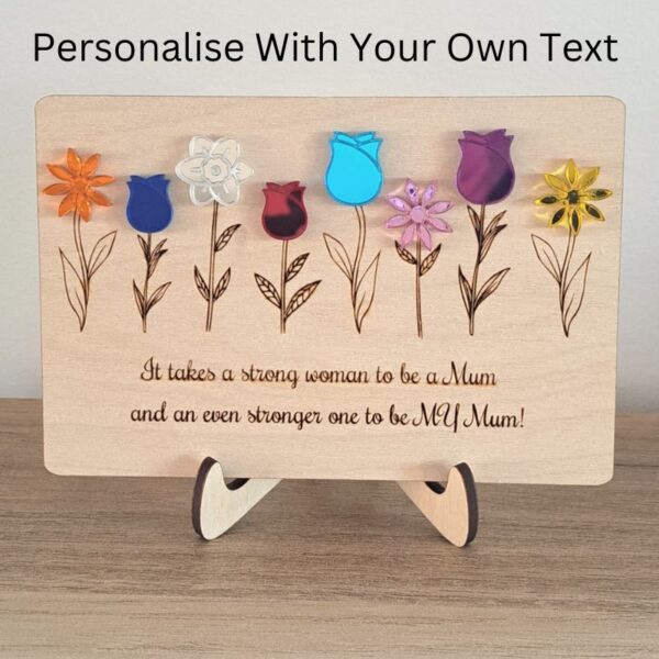 Wooden Flower Plaque Design A