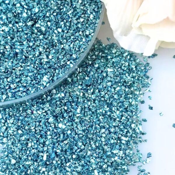 25g Aqua Tiny Crushed Glass Chips Craft, Resin And Nail Art