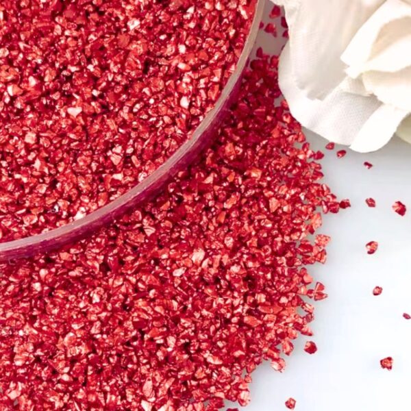 25g Red Tiny Crushed Glass Chips Craft, Resin And Nail Art