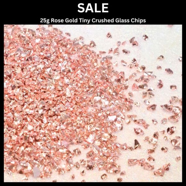 25g Rose Gold Tiny Crushed Glass Chips Craft, Resin And Nail Art