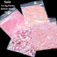 4 x 5g Packs Glitter Mixes Nail Art And Craft Glitter Bundle Set 16