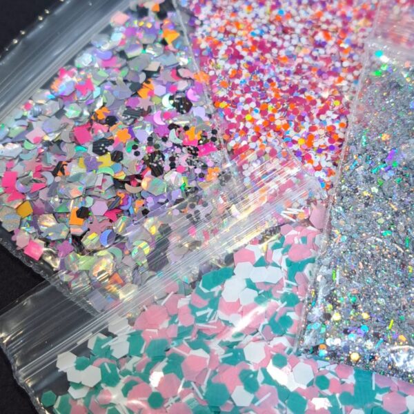 Glitter Mix Bundle, 4 x 5g Packs, Nail Art Glitters, Craft Glitter, Resin Glitter Mixes, Wax Melts Glitter Set 17 - Image 4