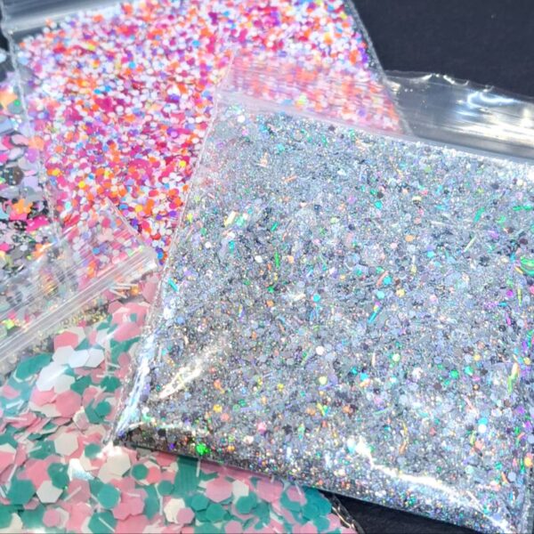 Glitter Mix Bundle, 4 x 5g Packs, Nail Art Glitters, Craft Glitter, Resin Glitter Mixes, Wax Melts Glitter Set 17 - Image 3