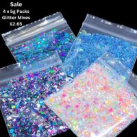 4 x 5g Packs Glitter Mixes Nail Art And Craft Glitter Bundle Set 18