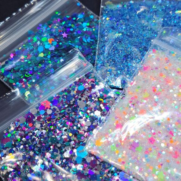Set 18 Glitter Mix Bundle, 4 x 5g Packs, Nail Art Glitters, Craft Glitter, Resin Glitter Mixes, Wax Melts Glitter - Image 3