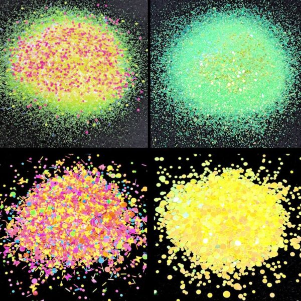 Nail Art Glitters, 4 x 5g Packs, Craft Glitter, Resin Glitter Mixes, Wax Melts Glitter, Set 19 Glitter Mix Bundle - Image 4