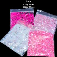 4 x 5g Packs Glitter Mixes Nail Art And Craft Glitter Bundle Set 21