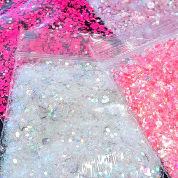 Summer Glitter Mixes, Nail Art Glitters, 4 x 5g Packs, Craft Glitter, Resin Glitter Mixes, Wax Melts Glitter, Set 21 Glitter Bundle - Image 4