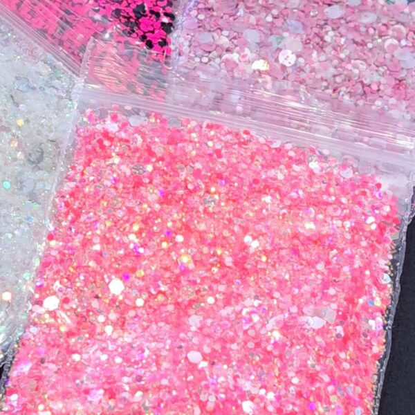 Summer Glitter Mixes, Nail Art Glitters, 4 x 5g Packs, Craft Glitter, Resin Glitter Mixes, Wax Melts Glitter, Set 21 Glitter Bundle - Image 2