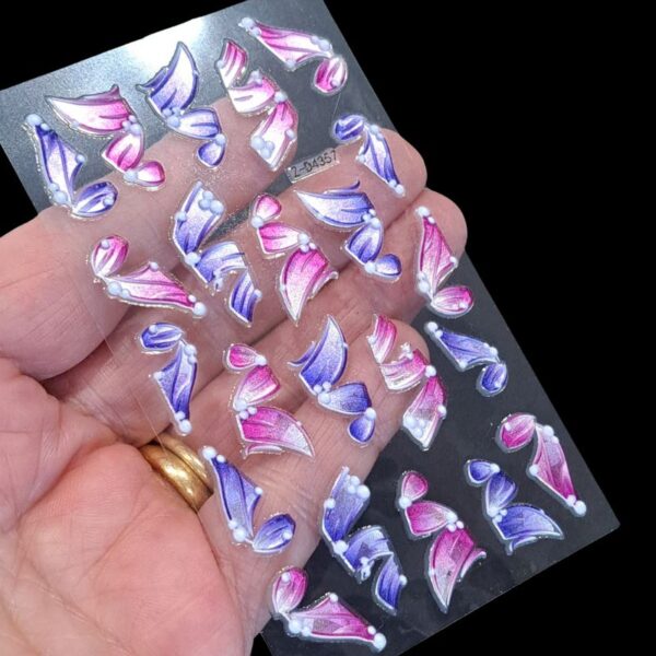 5D Ribbon Nail Art Stickers Design 357