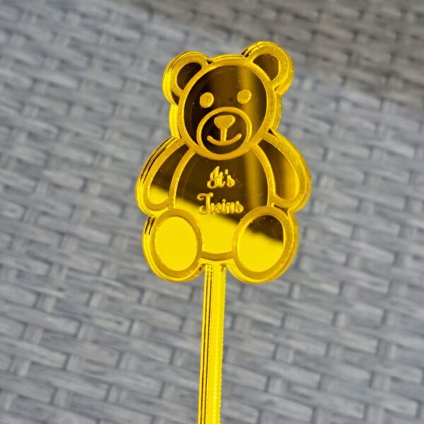 Baby Shower Drinks Stirrers, Personalised Drinks Stirrers, Party Stirrers, Personalised Teddy Bear Swizzle Sticks - Image 5