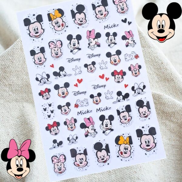 Disney Mickey And Minnie Mouse Nail Art Stickers Design 163