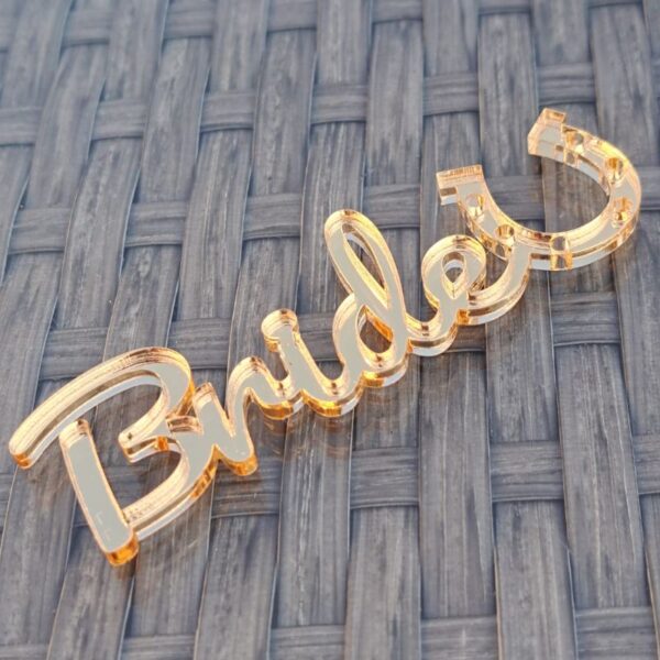 Personalised Wedding Place Names, Mirror Acrylic Wedding Cake Topper Names, Script Name Plaques, Wedding Table Decoration, Wedding Anniversary - Image 8
