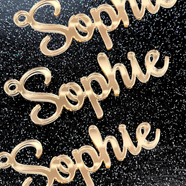 Personalised Name Gift Tags, Mirror Acrylic Gift Tag Names, Script Name Tags, Personalised Present Gift Tags - Image 6