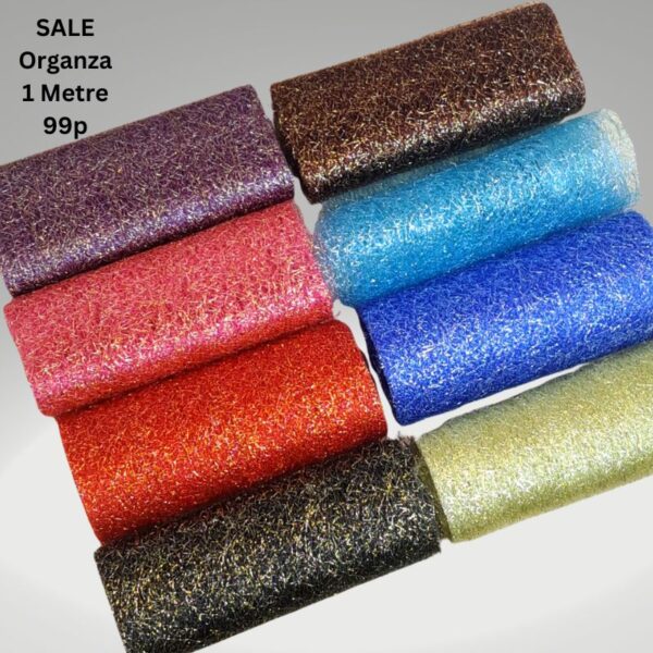 Organza Sparkly Fabric Ribbon Material