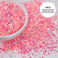 Magical Dots Glitter Mix Pink, Ivory, White