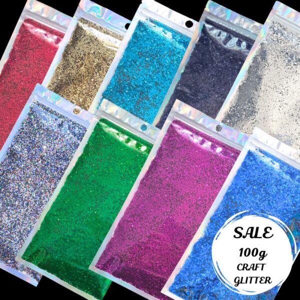 Craft Glitters 100g Pack Sizes