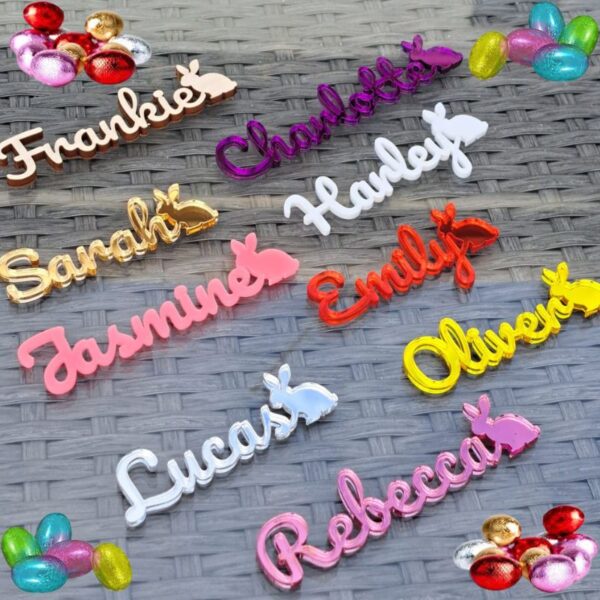 Mirror And Acrylic Easter Table Names