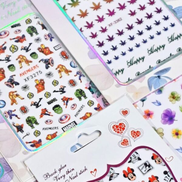 6 x Nail Art Stickers Set Bundle 4 - Image 2