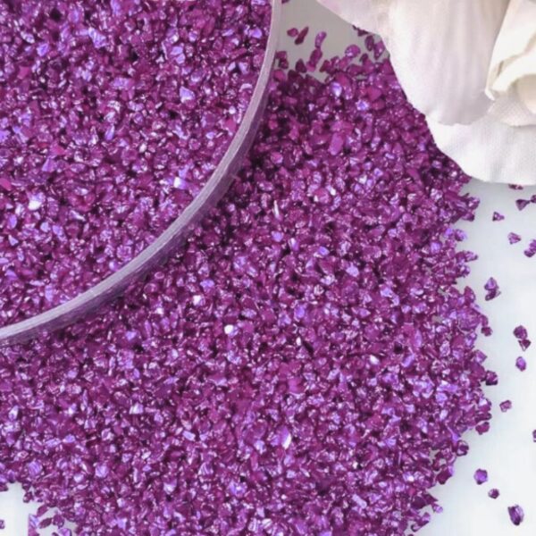 25g Light Purple Tiny Crushed Glass Chips Craft, Resin And Nail Art