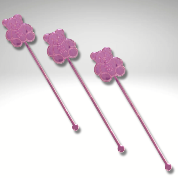 Baby Shower Drinks Stirrers, Personalised Drinks Stirrers, Party Stirrers, Personalised Teddy Bear Swizzle Sticks - Image 11