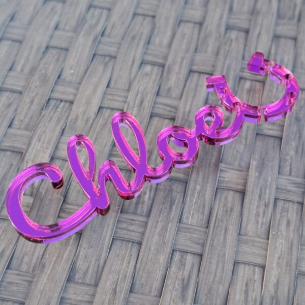 Personalised Wedding Place Names, Mirror Acrylic Wedding Cake Topper Names, Script Name Plaques, Wedding Table Decoration, Wedding Anniversary - Image 6