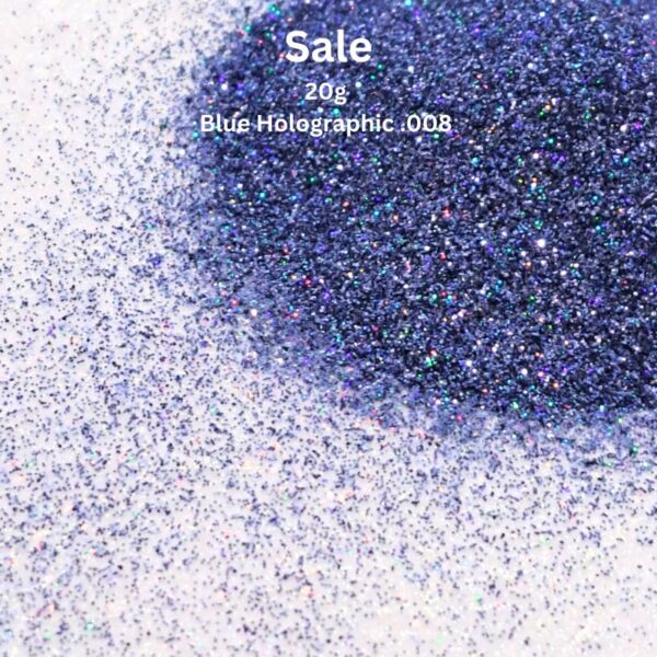 Blue Holographic Nail Art And Craft Glitter .008