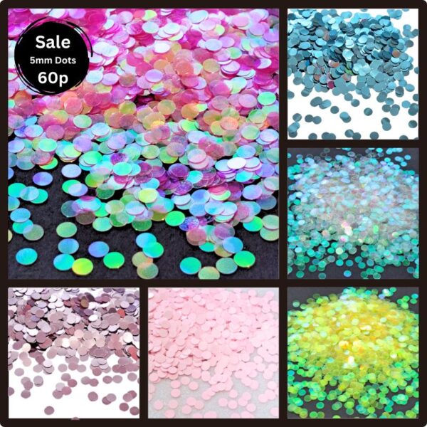 5mm Glitter Dots Festival, Resin And Craft Decoration