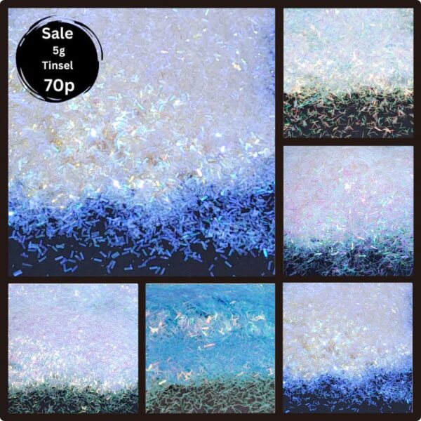 Iridescent Tinsel Nail Art Craft And Resin