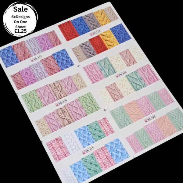 6 x Knitted Designs On One Sheet Design 7