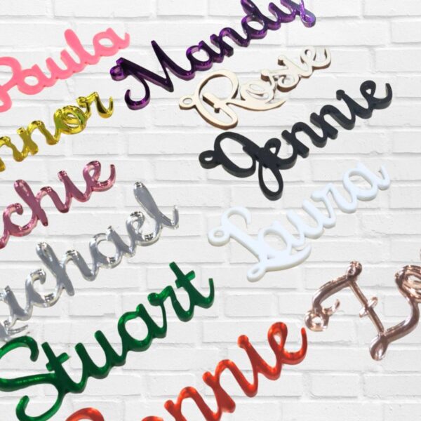 Name Tags Acrylic, Acrylic Mirror And Wooden
