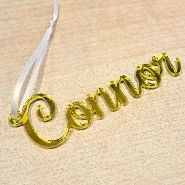 Personalised Name Gift Tags, Mirror Acrylic Gift Tag Names, Script Name Tags, Personalised Present Gift Tags - Image 2