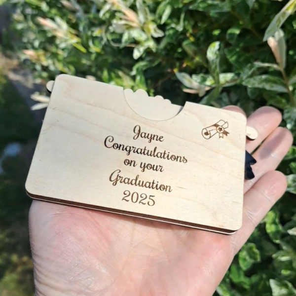 Personalised Graduation Gifts For Her Him Gift Card Money Holder Graduate 2025 Congratulations - Image 2