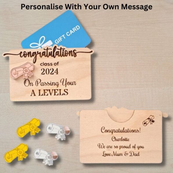 Personalised Exam Congratulation Gift Card Money Holder School Leaver Gifts 2025 - Image 2