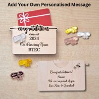 Personalised Exam Congratulation Gift Card Money Holder School Leaver Gifts 2025 - BTEC
