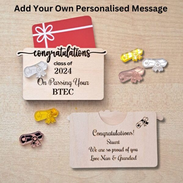 Personalised Exam Congratulation Gift Card Money Holder School Leaver Gifts 2025 - Image 3