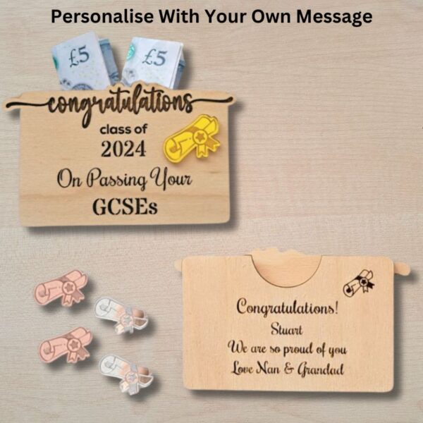 Personalised Exam Congratulation Gift Card Money Holder School Leaver Gifts 2025 - Image 4