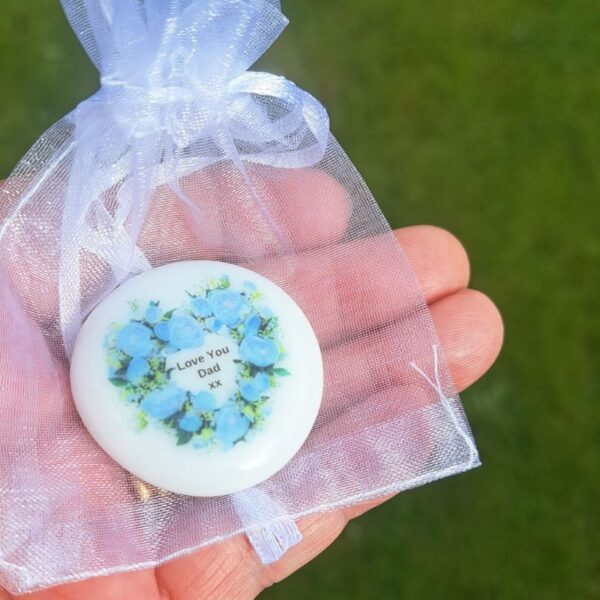 Bereavement Dad Pocket Hug Pebble Family Loss Gift Father Keepsake Memorial Gift Memory Pebble Father Memory Pebble - Image 2