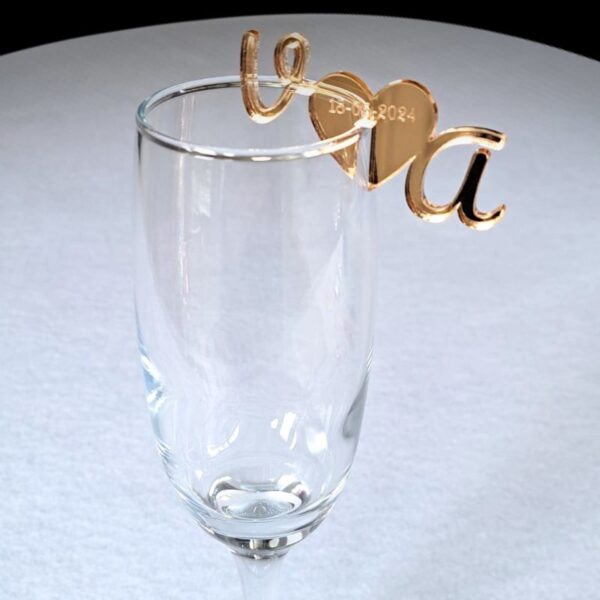 Personalised Wedding Drink Name Tags, Personalised Initial Drink Tags, Custom Wedding Drink Charms, Glass Toppers, Wedding Favours, Anniversary Drinks Tags, Wine Glass Charms - Image 9