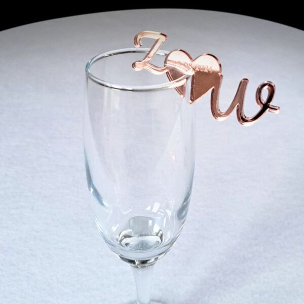 Personalised Wedding Drink Name Tags, Personalised Initial Drink Tags, Custom Wedding Drink Charms, Glass Toppers, Wedding Favours, Anniversary Drinks Tags, Wine Glass Charms - Image 7