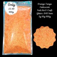 Orange Tango Iridescent Glitter Mix Nail Art Craft Resin .040 1mm