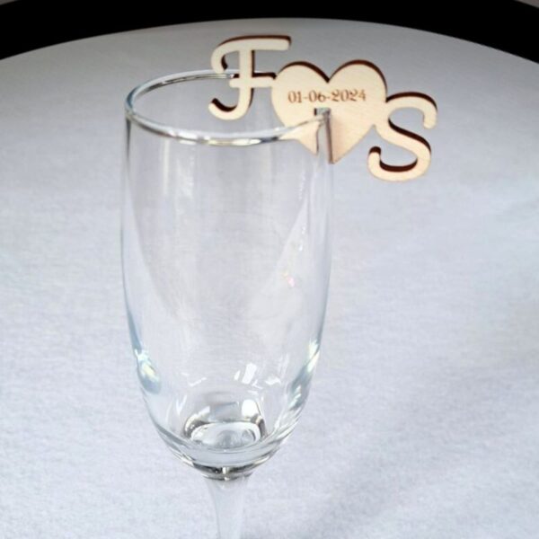 Personalised Wedding Drink Name Tags, Personalised Initial Drink Tags, Custom Wedding Drink Charms, Glass Toppers, Wedding Favours, Anniversary Drinks Tags, Wine Glass Charms - Image 10