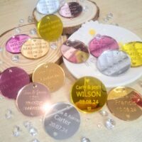 Personalised Wedding Favours Drinks Tokens