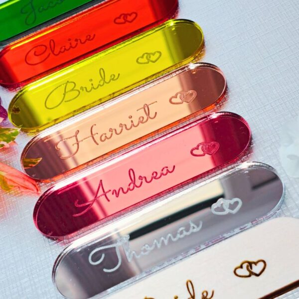Personalised Wedding Place Card Name Settings Wedding Table Place Name Tags - Image 12