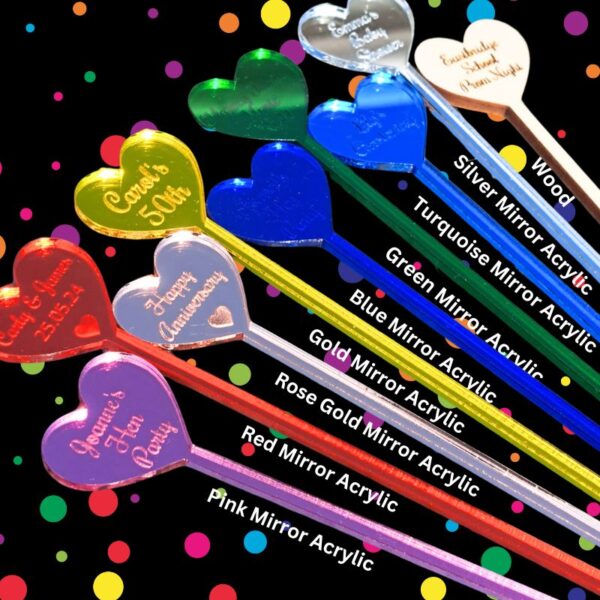 Personalised Wedding Drinks Stirrers, Birthday Drinks Stirrers, Barbecue Drink Stirrers, Hen Party Drinks Stirrers, Personalised Swizzle Sticks - Image 4