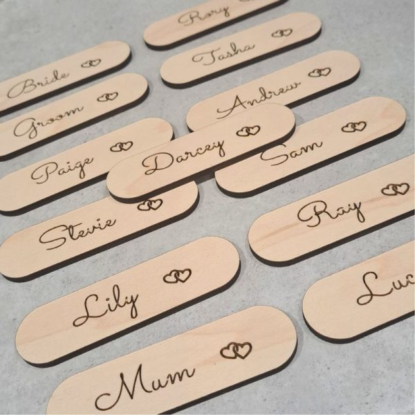 Personalised Wedding Place Card Name Settings Wedding Table Place Name Tags - Image 11