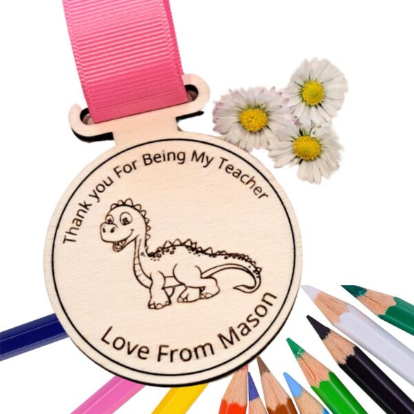Personalised Teacher Gifts, Thank You School Nursery Pre School Leaving Present, Teacher Medals - Image 2