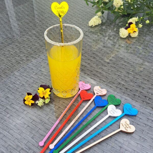 Personalised Wedding Drinks Stirrers, Birthday Drinks Stirrers, Barbecue Drink Stirrers, Hen Party Drinks Stirrers, Personalised Swizzle Sticks - Image 7